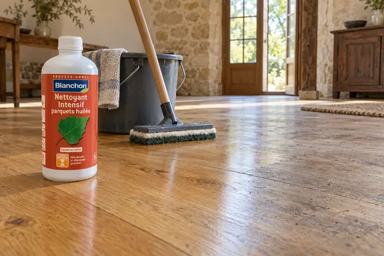 Nettoyant Intensif Parquets Huiles 1L — mise en situation